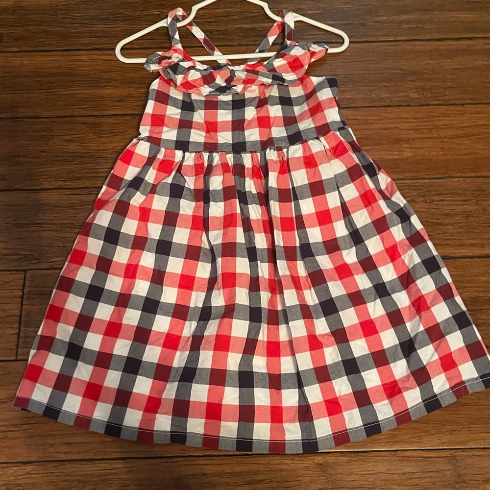 Tommy Bahama Red and Blue Plaid Kids Dress